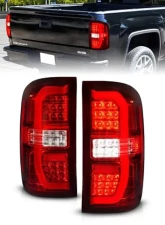 ANZO USA Red/Clear LED Taillights GMC Sierra 1500 2014-2018                                     - 311466 - Image 6