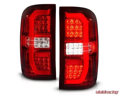 ANZO USA Red/Clear LED Taillights GMC Sierra 1500 2014-2018 - 311466