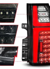 ANZO USA Black Housing Clear Lens Full Led Tail Lights w/ Light Bar & Sequential Signal Chevrolet Tahoe | Suburban 2015-2020                                     - 311467 - Image 2