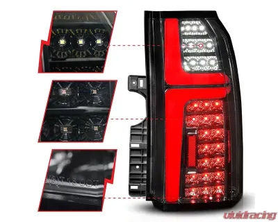 ANZO USA Black Housing Clear Lens Full Led Tail Lights w/ Light Bar & Sequential Signal Chevrolet Tahoe | Suburban 2015-2020 - 311467
