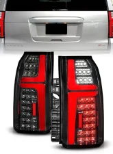 ANZO USA Black Housing Clear Lens Full Led Tail Lights w/ Light Bar & Sequential Signal Chevrolet Tahoe | Suburban 2015-2020                                     - 311467 - Image 7