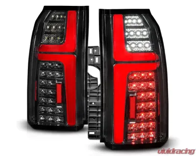 ANZO USA Black Housing Clear Lens Full Led Tail Lights w/ Light Bar & Sequential Signal Chevrolet Tahoe | Suburban 2015-2020 - 311467