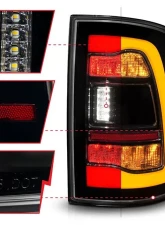 ANZO USA Black Smoke Lens LED Tail Lights w/ Amber Sequential Signal Dodge Ram 1500 | 2500 | 3500 2009-2018                                     - 311472 - Image 2