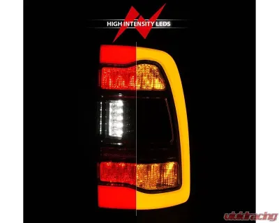 ANZO USA Black Smoke Lens LED Tail Lights w/ Amber Sequential Signal Dodge Ram 1500 | 2500 | 3500 2009-2018 - 311472