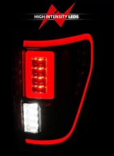 ANZO USA Halogen Model w/out Blis & Led Model w/ Blis System Black Housing Clear Lens Full LED Tail Lights w/ Initiation & Sequential Ford F-150 2021-2023                                     - 311473 - Image 6