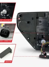 ANZO USA Halogen Model w/ Blis System Black Housing Smoke Lens Full LED Tail Lights w/ Initiation & Sequential Ford F-150 2021-2023                                     - 311476 - Image 4