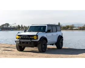 GT Styling 4 Piece Headlight Cover Kit Transparent Yellow Ford Bronco 2021-2022