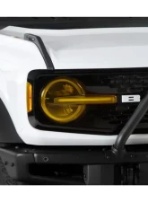 GT Styling 4 Piece Headlight Cover Kit Transparent Yellow Ford Bronco 2021-2022                                     - GT2160Y - Image 3