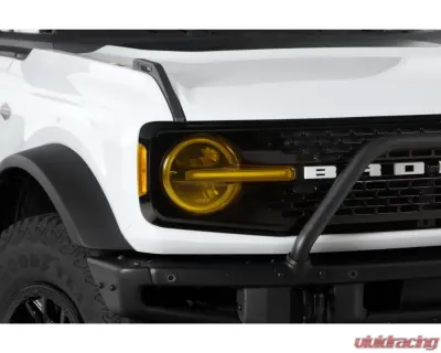 GT Styling 4 Piece Headlight Cover Kit Transparent Yellow Ford Bronco 2021-2022 - GT2160Y