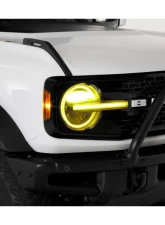 GT Styling 4 Piece Headlight Cover Kit Transparent Yellow Ford Bronco 2021-2022                                     - GT2160Y - Image 4