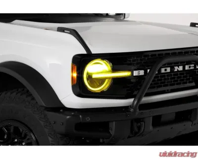 GT Styling 4 Piece Headlight Cover Kit Transparent Yellow Ford Bronco 2021-2022 - GT2160Y