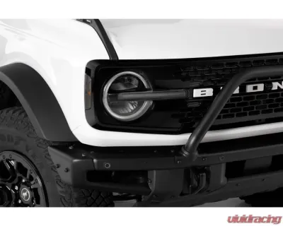 GT Styling 4 Piece Front Daytime Running Light Cover Kit Carbon Fiber Look Ford Bronco 2021-2022 - GT3160X