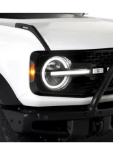 GT Styling 4 Piece Front Daytime Running Light Cover Kit Carbon Fiber Look Ford Bronco 2021-2022                                     - GT3160X - Image 4