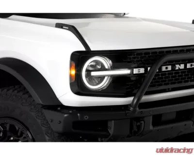 GT Styling 4 Piece Front Daytime Running Light Cover Kit Carbon Fiber Look Ford Bronco 2021-2022 - GT3160X