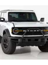 GT Styling 4 Piece Front Daytime Running Light Cover Kit Transparent Yellow Ford Bronco 2021-2022                                     - GT3160Y - Image 2