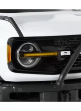 GT Styling 4 Piece Front Daytime Running Light Cover Kit Transparent Yellow Ford Bronco 2021-2022                                     - GT3160Y - Image 3