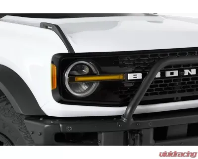 GT Styling 4 Piece Front Daytime Running Light Cover Kit Transparent Yellow Ford Bronco 2021-2022 - GT3160Y