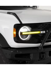 GT Styling 4 Piece Front Daytime Running Light Cover Kit Transparent Yellow Ford Bronco 2021-2022                                     - GT3160Y - Image 4