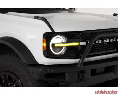 GT Styling 4 Piece Front Daytime Running Light Cover Kit Transparent Yellow Ford Bronco 2021-2022 - GT3160Y