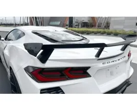 GT Styling Wickerbill High Wing 2 Pcs Black Chevrolet Corvette 2020-2024