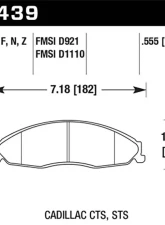 Hawk Performance Drilled and Slotted Front Brake Rotor Set w/ Ceramic Street Brake Pads Cadillac CTS 2003-2008                                     - HKC4073.439Z - Image 4