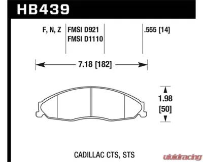 Hawk Performance Drilled and Slotted Front Brake Rotor Set w/ Ceramic Street Brake Pads Cadillac CTS 2003-2008 - HKC4073.439Z