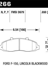 Hawk Performance Drilled and Slotted Front Brake Rotor Set w/ LTS Street Brake Pads Ford F-150 | Lincoln Blackwood 2009-2004                                     - HKC4345.266Y - Image 3