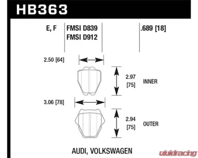 Hawk Performance Drilled and Slotted Front Brake Rotor Set w/ HPS Street Brake Pads Audi A6 | Volkswagen Passat 2001-2004 - HKC4695.363FA
