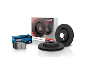 Hawk Performance Drilled and Slotted Front Brake Rotor Set w/ HPS Street Brake Pads A6 Quattro 2000-2004