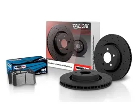 Hawk Performance Drilled and Slotted Front Brake Rotor Set w/ HPS Street Brake Pads Audi A6 | S4 2000-2005