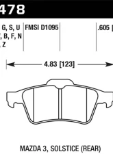 Hawk Performance Front Discs Drilled and Slotted Rear Brake 285mm Rotor Set w/ Ceramic Street Rear Brake Pads Saab 9-3 Sport Sedan 2005-2011                                     - HKC4805.478Z - Image 5