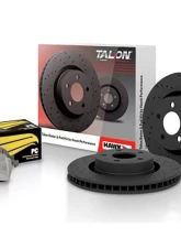 Hawk Performance Front Discs Drilled and Slotted Rear Brake 302mm Rotor Set w/ Ceramic Street Rear Brake Pads Saab 9-3 Sport Sedan 2005-2011                                     - HKC4806.478Z - Image 5