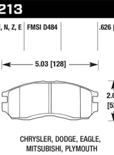 Hawk Performance Drilled and Slotted Front Brake Rotor Set w/ HPS Street Front Brake Pads Eagle Summit | Mutsubishi Galant 1991-1998                                     - HKC5244.213F - Image 3
