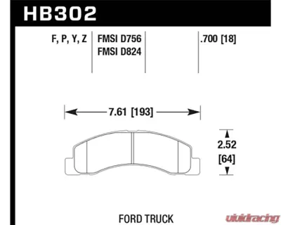 Hawk Performance Slotted-Only Front Brake Rotor Set w/ Ceramic Street Brake Pads Ford Excursion | F-250 | F-350 2003-2005 - HKS4056.302Z