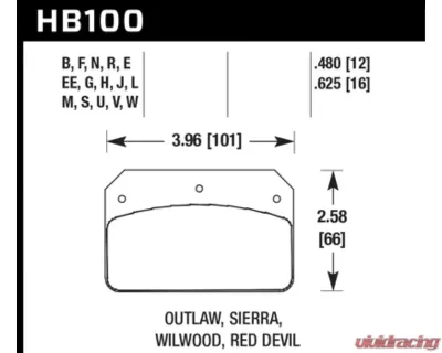Hawk Performance Black - HB100M.480