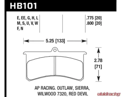 Hawk Performance HPS - HB101F.800