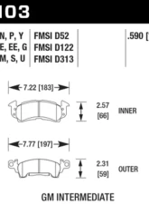 Hawk Performance HPS Front                                     - HB103F.590 - Image 2