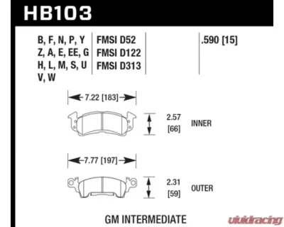 Hawk Performance HPS Front - HB103F.590