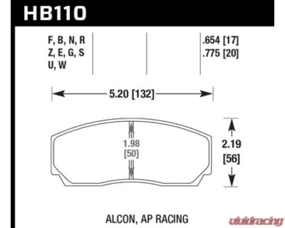 Hawk Performance Blue 9012 - HB110E.654