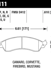 Hawk Performance HPS 5.0 Front                                     - HB111B.610 - Image 2