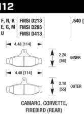 Hawk Performance HPS Rear                                     - HB112F.540 - Image 2