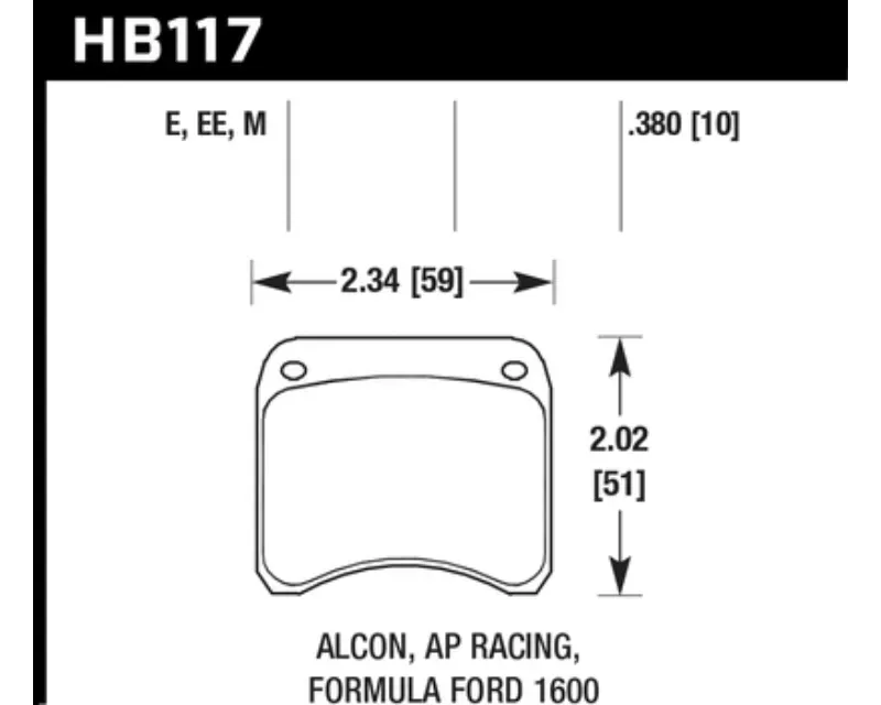 Hawk Performance Black - HB117M.380