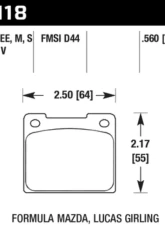 Hawk Performance DTC-70 Porsche 993 Targa Front 1996                                     - HB118U.560 - Image 2