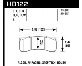 Hawk Performance HP Plus Ford Mustang Front 2007 4.6L V8