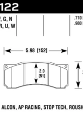 Hawk Performance HP Plus Ford Mustang Front 2007 4.6L V8                                     - HB122N.710 - Image 2