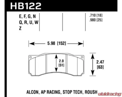 Hawk Performance HP Plus Ford Mustang Front 2007 4.6L V8 - HB122N.710