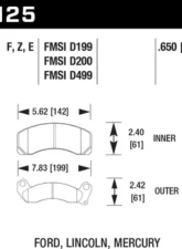 Hawk Performance HPS Front                                     - HB125F.650 - Image 2