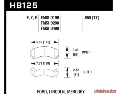 Hawk Performance HPS Front - HB125F.650