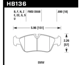 Hawk Performance HPS BMW Front