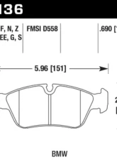 Hawk Performance HT-10 BMW Front                                     - HB136S.690 - Image 2